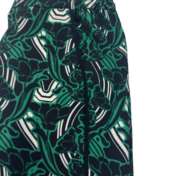 J. Crew Floral Pull-On Slim Fit Tuxedo Ankle Pants Women's Size 2 - Picture 5 of 9